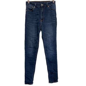 Sweet Look Women's Juniors Dark Wash High Rise Stretch Skinny Jeans Size 9